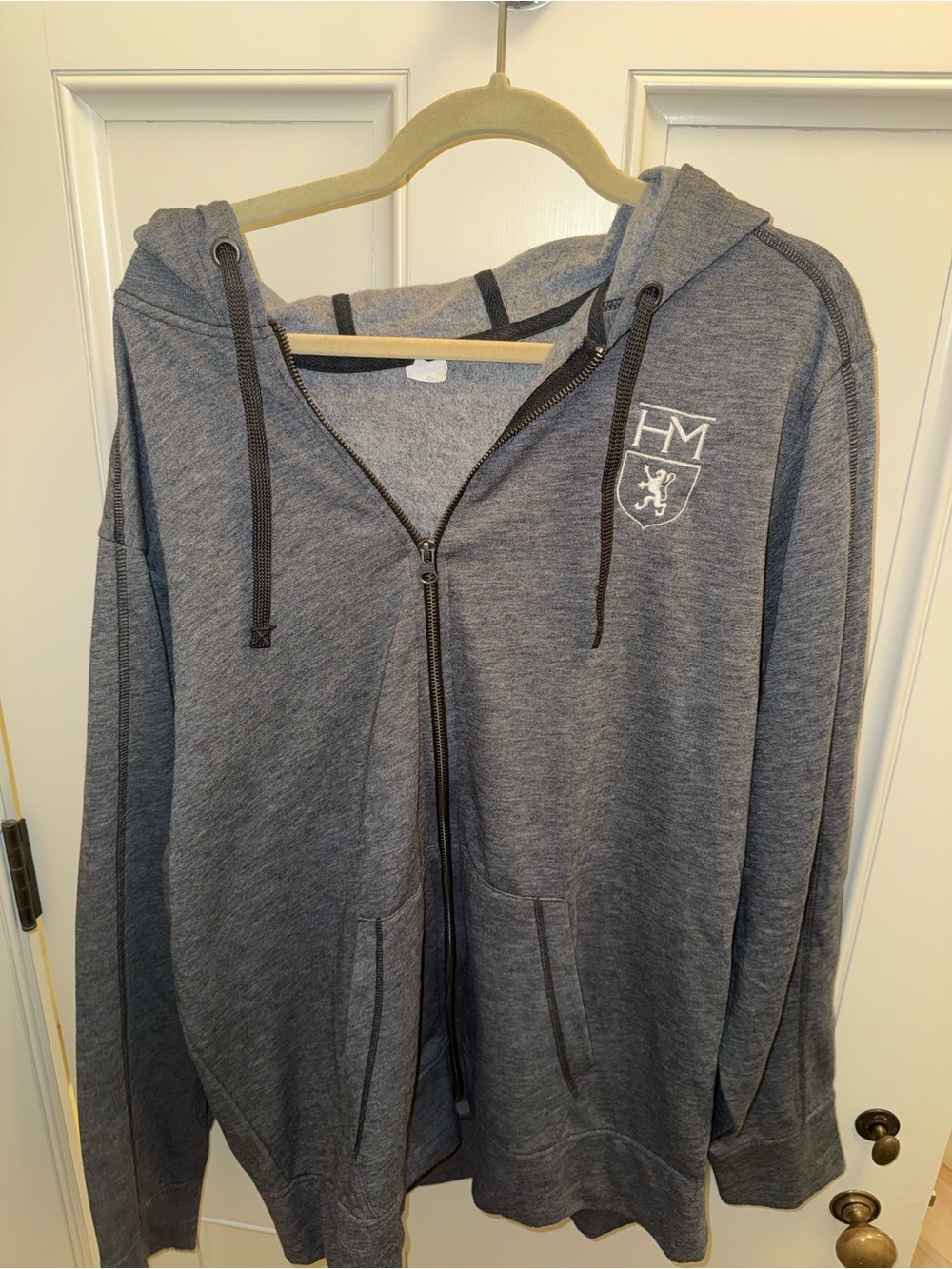 Horace Mann Sport-Tek Gray Fleece Zip Hoodie Inner